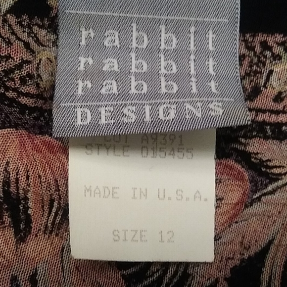 Vintage Rabbit design double breasted floral shirt - Picture 5 of 6